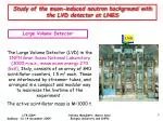 Large Volume Detector - slide 1