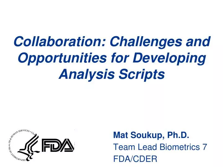 collaboration challenges and opportunities for developing analysis scripts