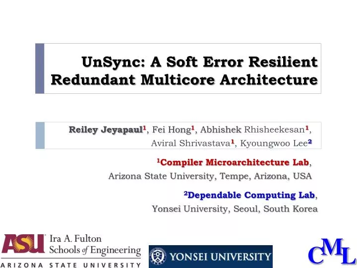 unsync a soft error resilient redundant multicore architecture