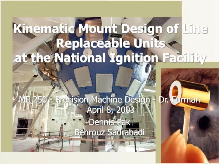 kinematic mount design of line replaceable units at the national ignition facility