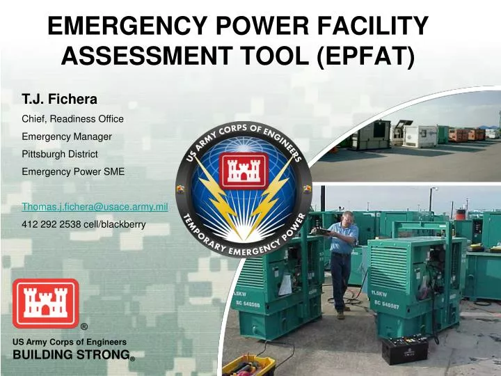 emergency power facility assessment tool epfat