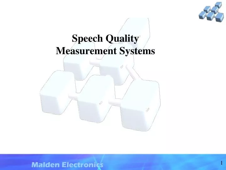 speech quality measurement systems