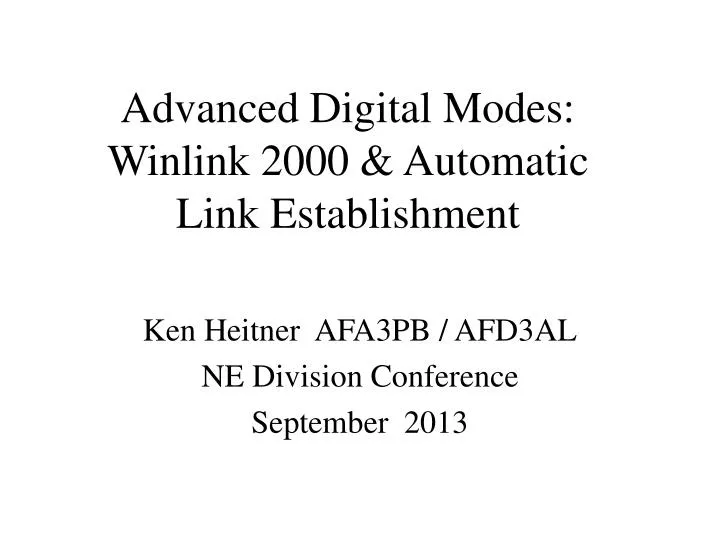 advanced digital modes winlink 2000 automatic link establishment