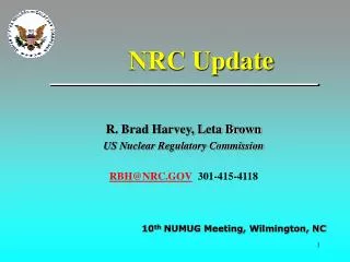 NRC Update