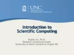 Introduction to Scientific Computing - slide 1