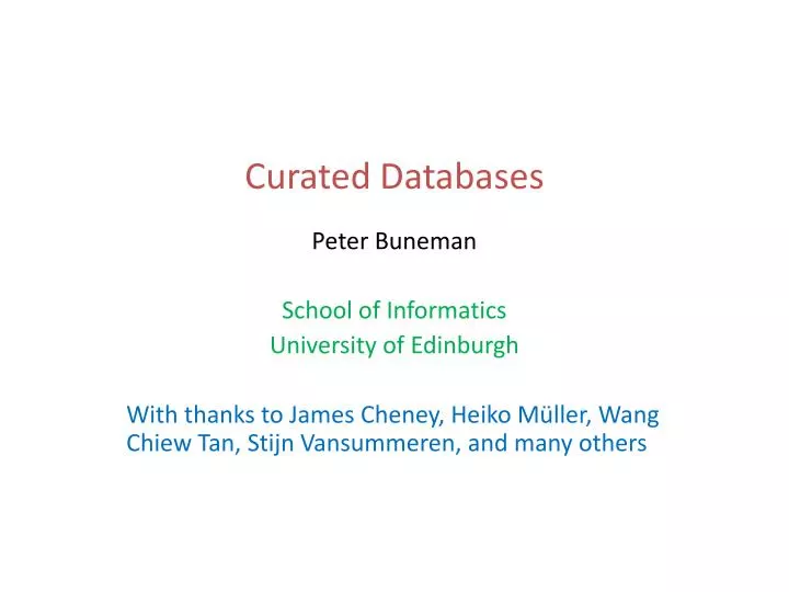 curated databases