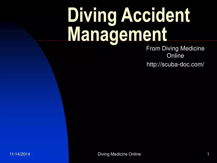 diving accident management