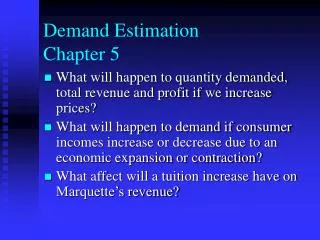 Demand Estimation Chapter 5