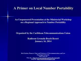 A Primer on Local Number Portability