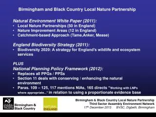 Birmingham and Black Country Local Nature Partnership