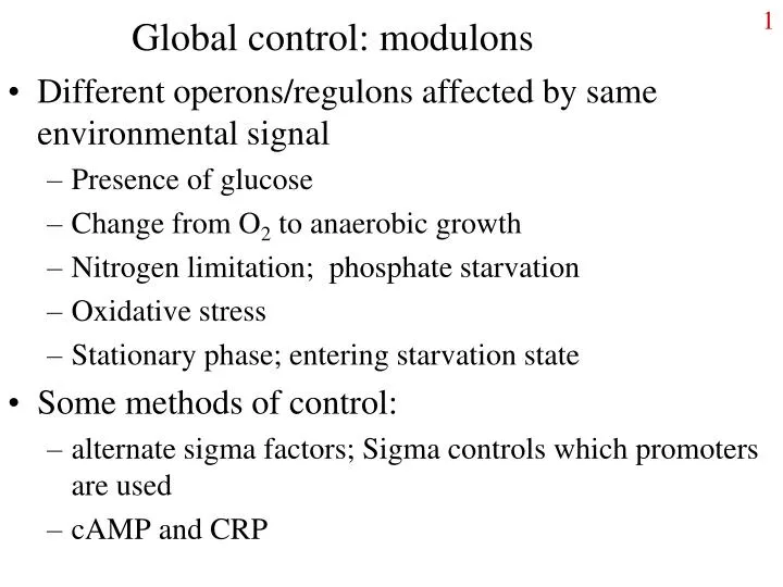 global control modulons