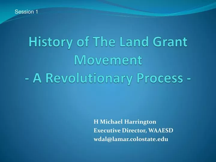history of the land grant movement a revolutionary process