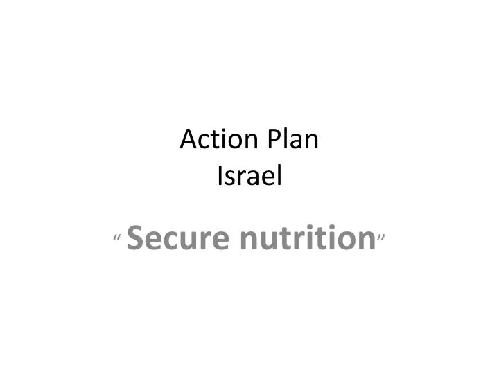 action plan israel