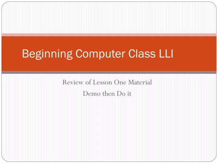 beginning computer class lli