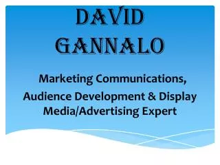PPT About David Gannalo