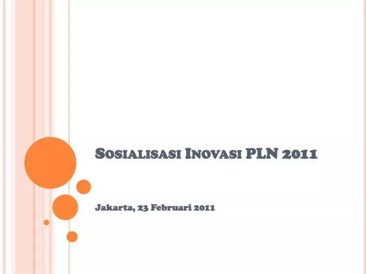 sosialisasi inovasi pln 2011