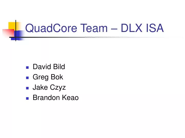 quadcore team dlx isa