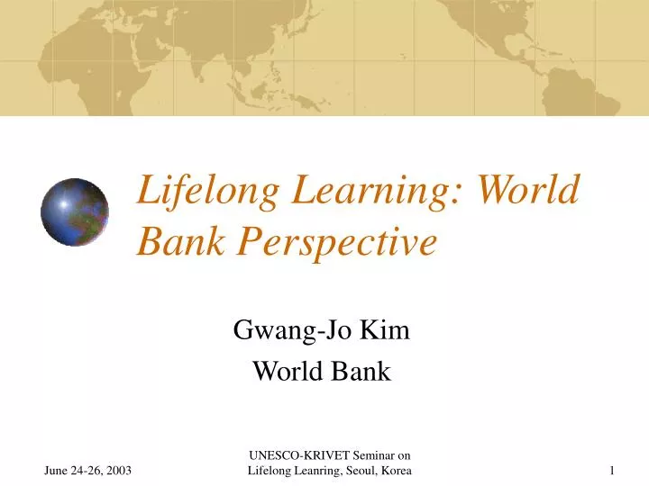 lifelong learning world bank perspective