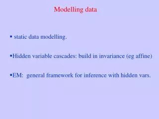 Modelling data