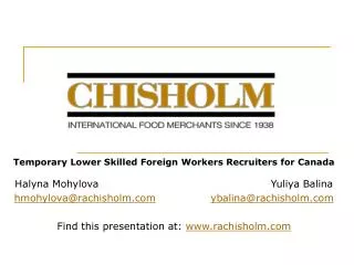 Temporary Lower Skilled Foreign Workers Recruiters for Canada
