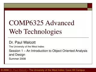 COMP6325 Advanced Web Technologies