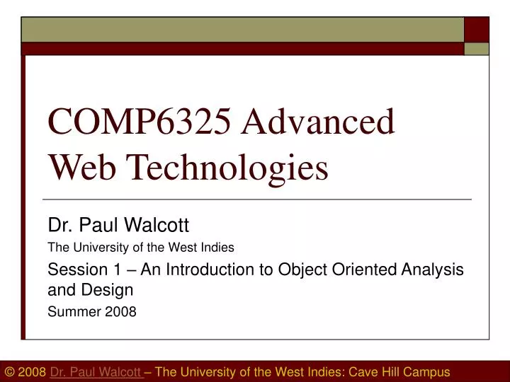 comp6325 advanced web technologies