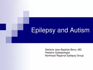 Epilepsy and Autism