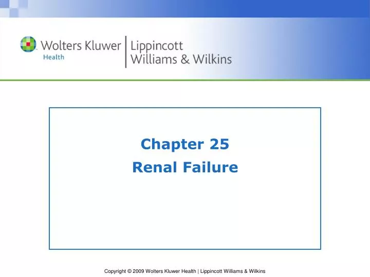 chapter 25 renal failure