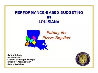 PERFORMANCE-BASED BUDGETING IN LOUISIANA