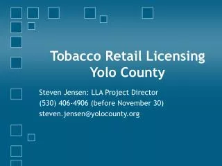 Tobacco Retail Licensing Yolo County