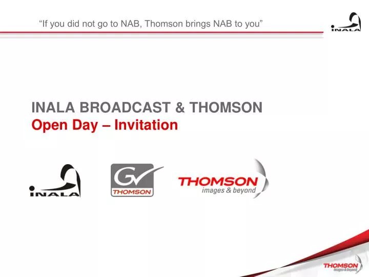 inala broadcast thomson open day invitation
