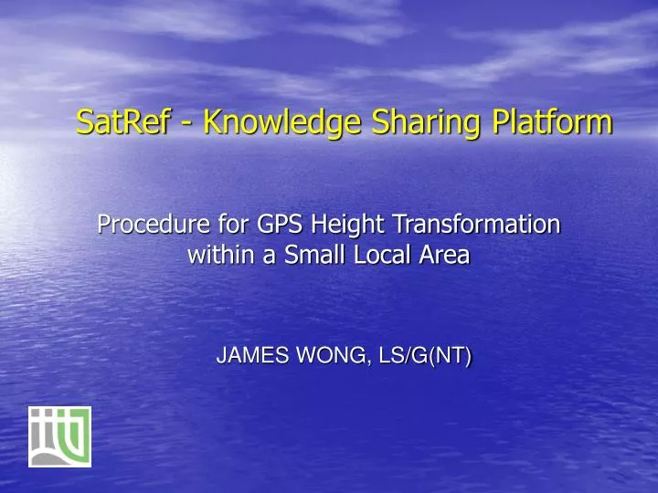 procedure for gps height transformation within a small local area