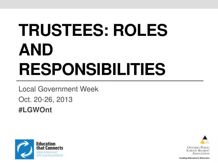 trustees roles and responsibilities