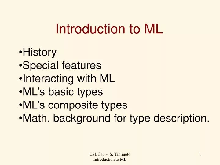 introduction to ml