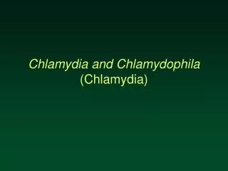 Chlamydia and Chlamydophila (Chlamydia)