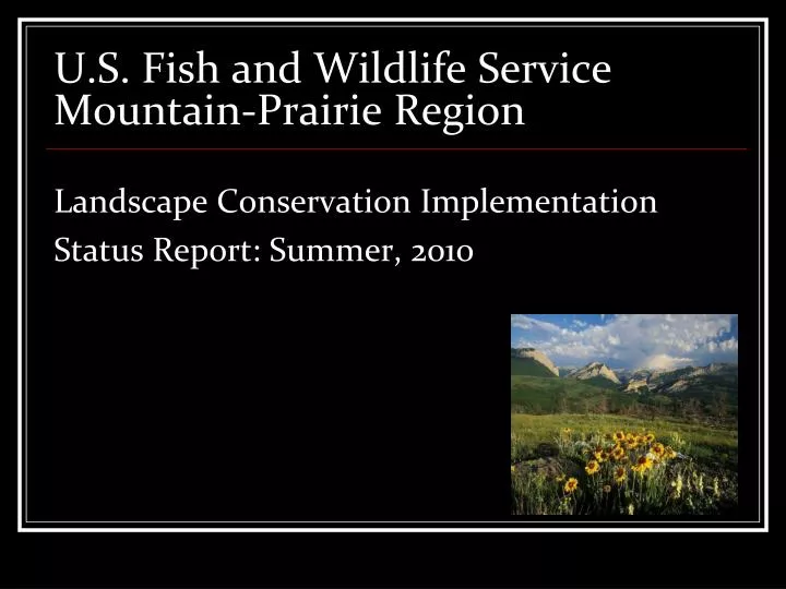 u s fish and wildlife service mountain prairie region
