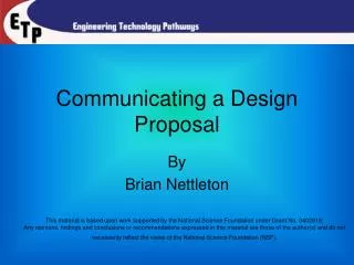 communicating a design proposal