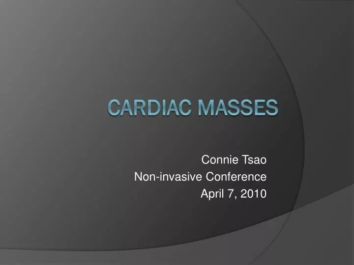 connie tsao non invasive conference april 7 2010