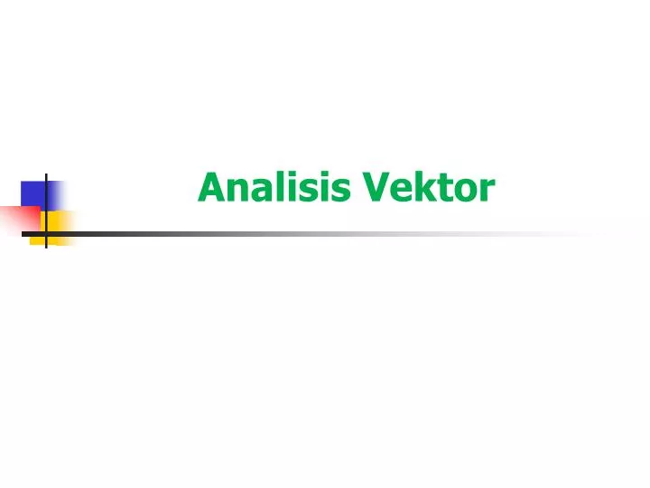 analisis vektor