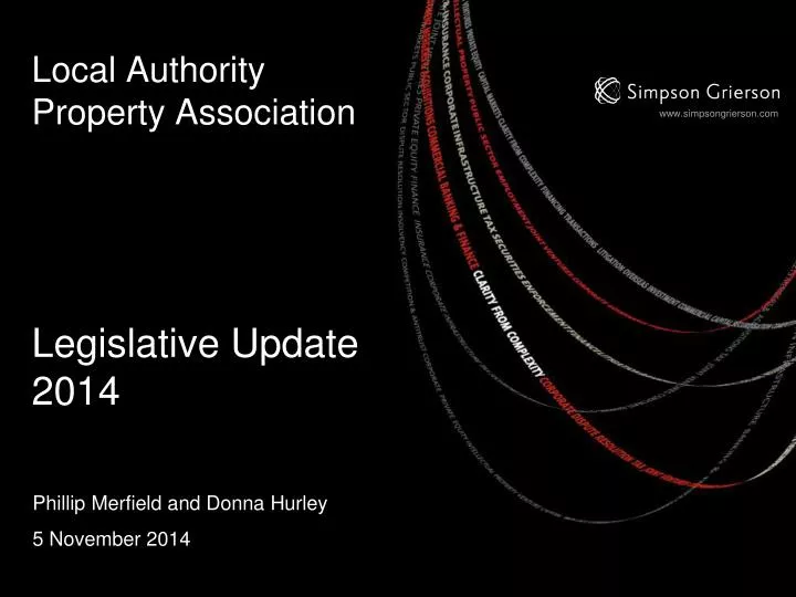 local authority property association legislative update 2014