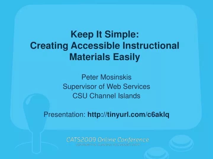 keep it simple creating accessible instructional materials easily