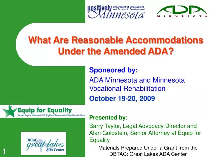what are reasonable accommodations under the amended ada