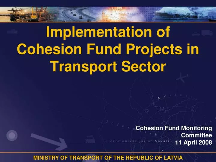 implementation of cohesion fund projects in transport sector