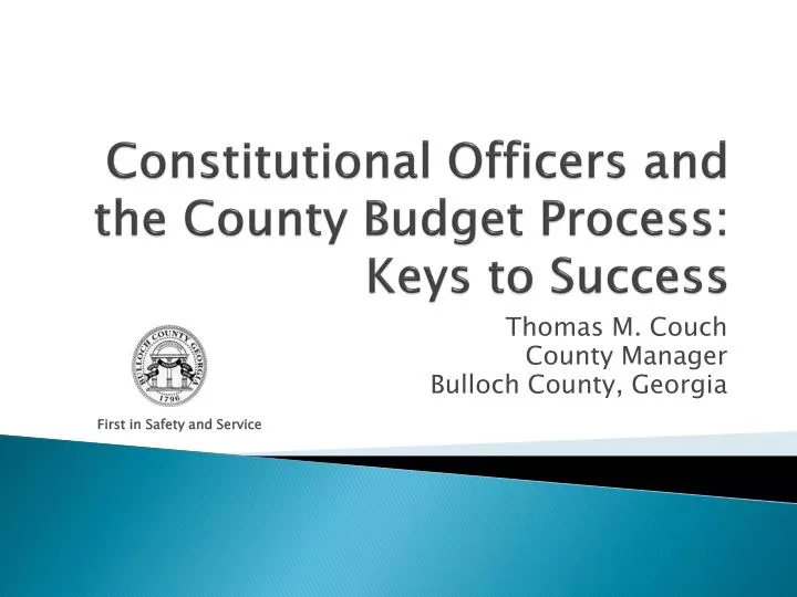 constitutional officers and the county budget process keys to success