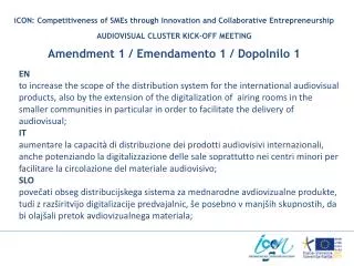 iCON: Competitiveness of SMEs through Innovation and Collaborative Entrepreneurship