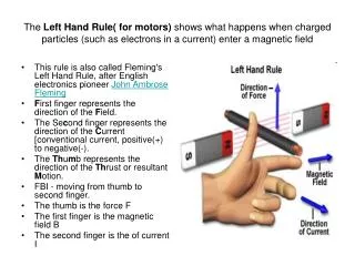 The Right Hand Rule simply shows how a current-carrying wire generates a magnetic field