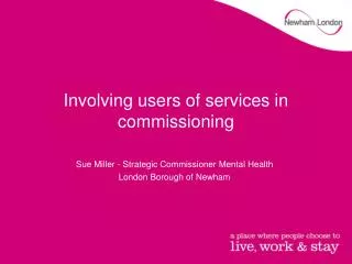 Involving users of services in commissioning