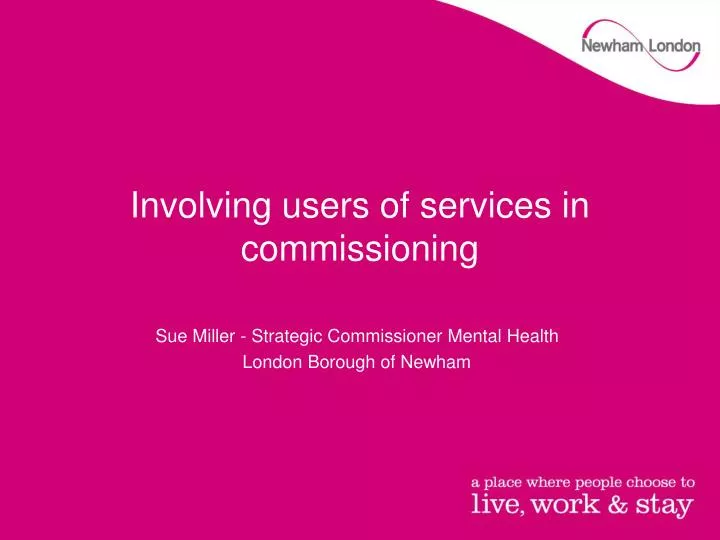 involving users of services in commissioning