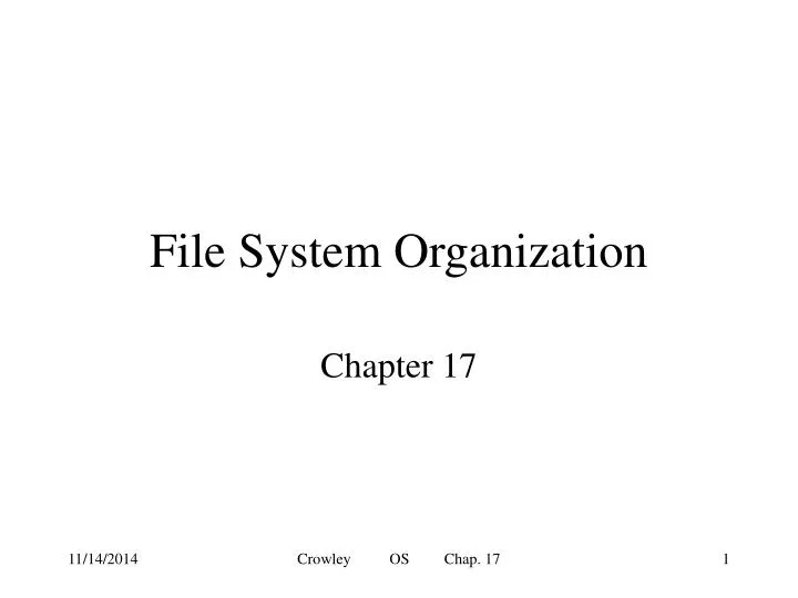 file system organization