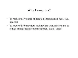 why compress